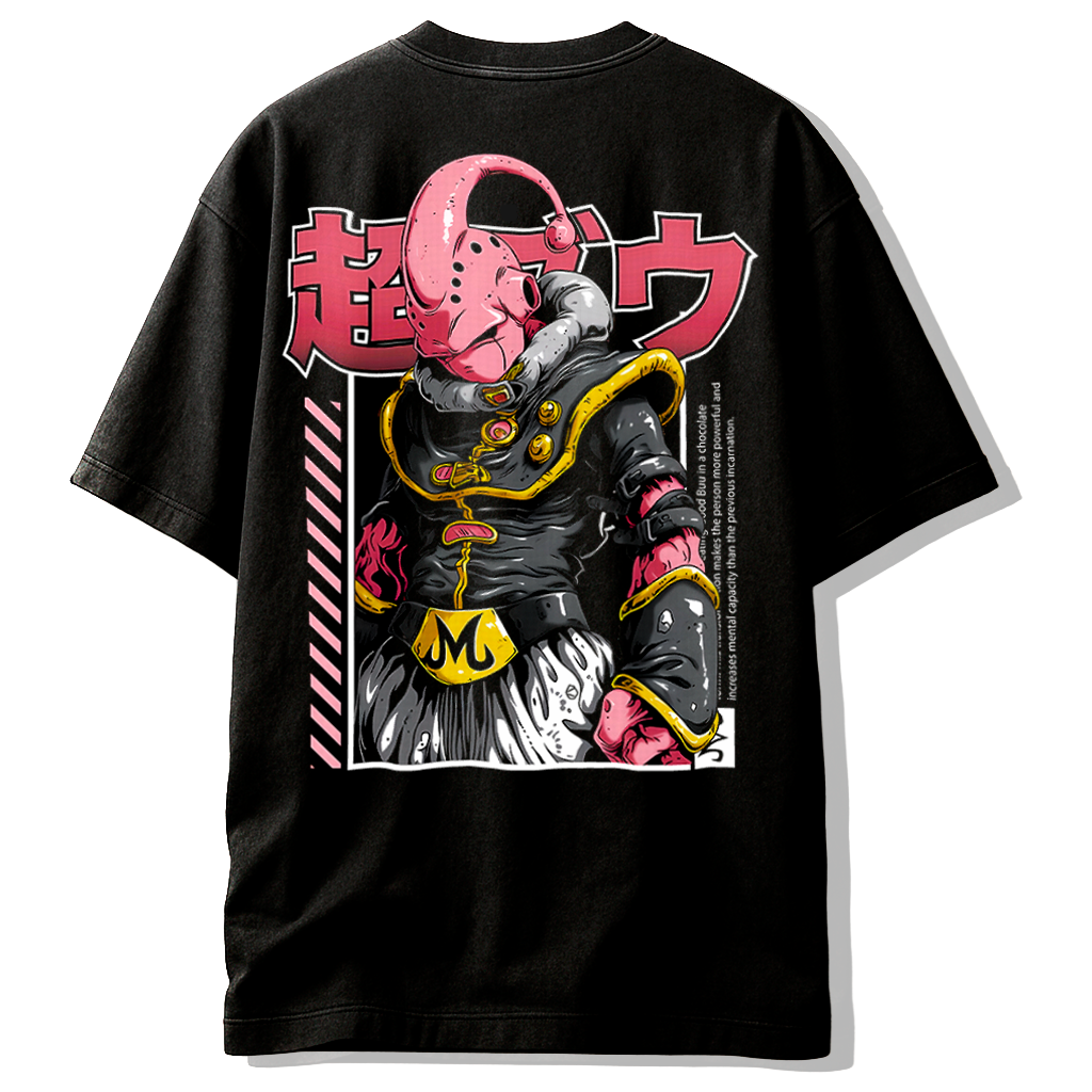 Camiseta Majin Buu Street Art – Poder Oscuro Dragon Ball Z