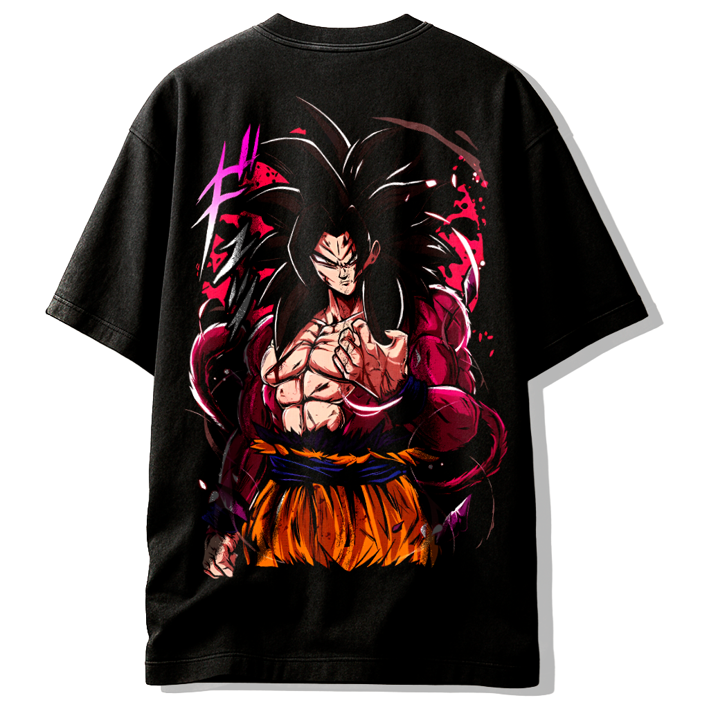 Camiseta Goku Super Saiyan 4 – Poder Primal Desatado