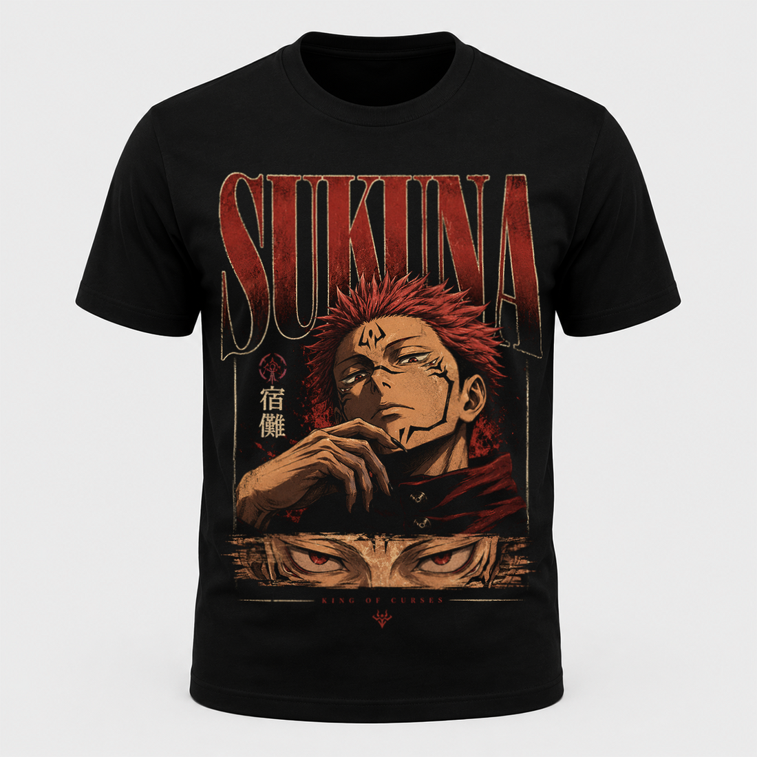 Polera Regular Fit Sukuna Jujutsu Kaisen