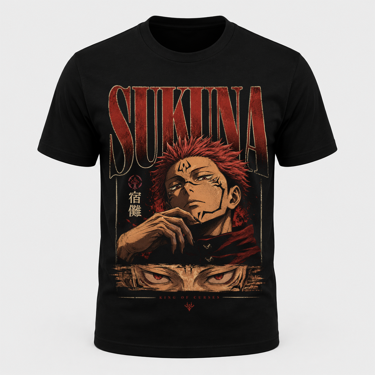 Polera Regular Fit Sukuna Jujutsu Kaisen