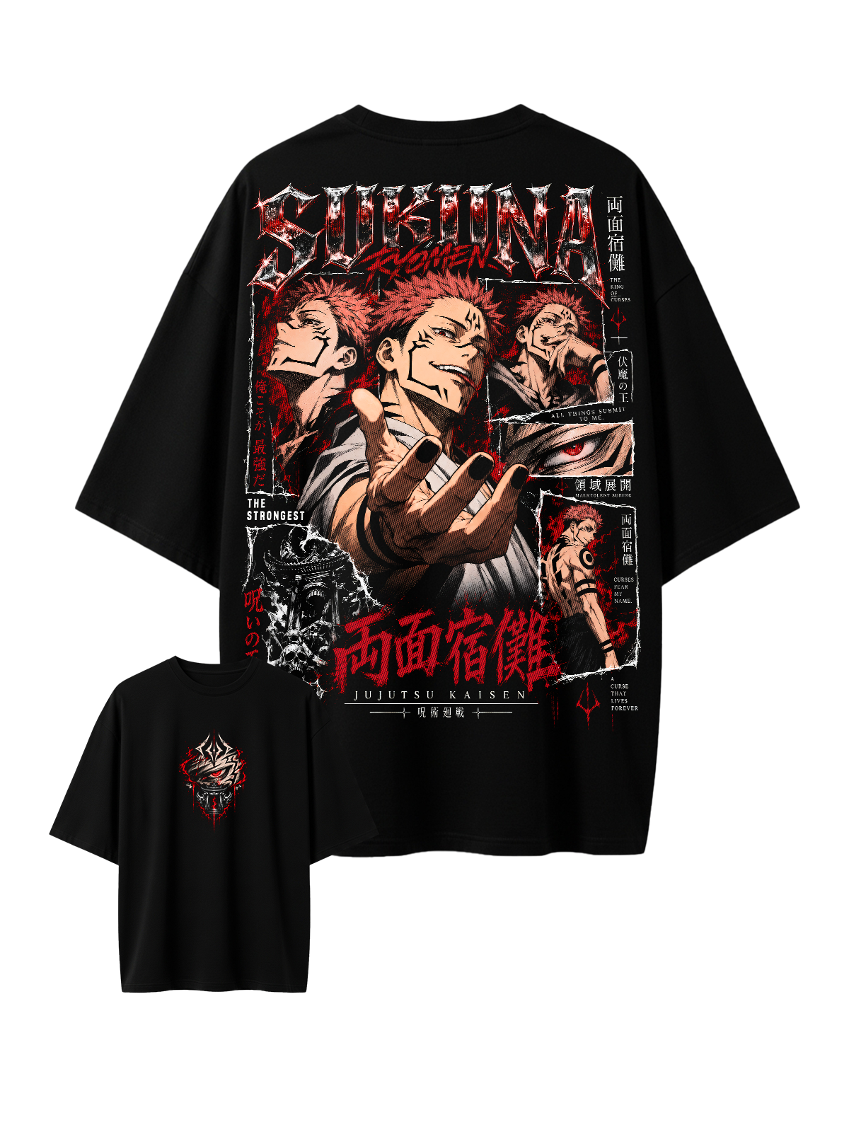 Polera Oversize Ryomen Sukuna Jujutsu Kaisen