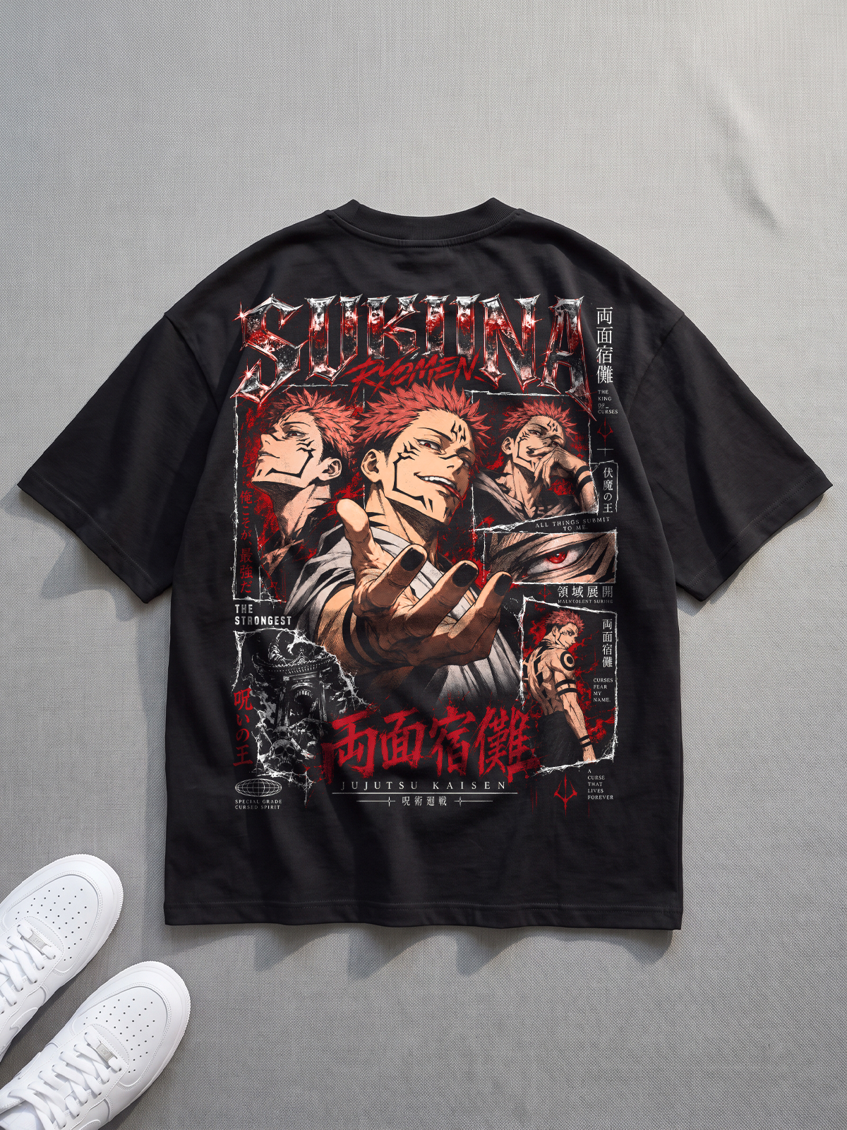 Polera Oversize Ryomen Sukuna Jujutsu Kaisen