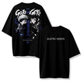 Camiseta oversize Jujutsu Kaisen Gojo x Geto Streetwear Negra