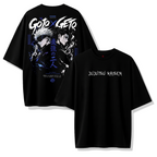 Camiseta oversize Jujutsu Kaisen Gojo x Geto Streetwear Negra