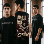 Camiseta Oversize Choso Jujutsu Kaisen Streetwear Negra Anime