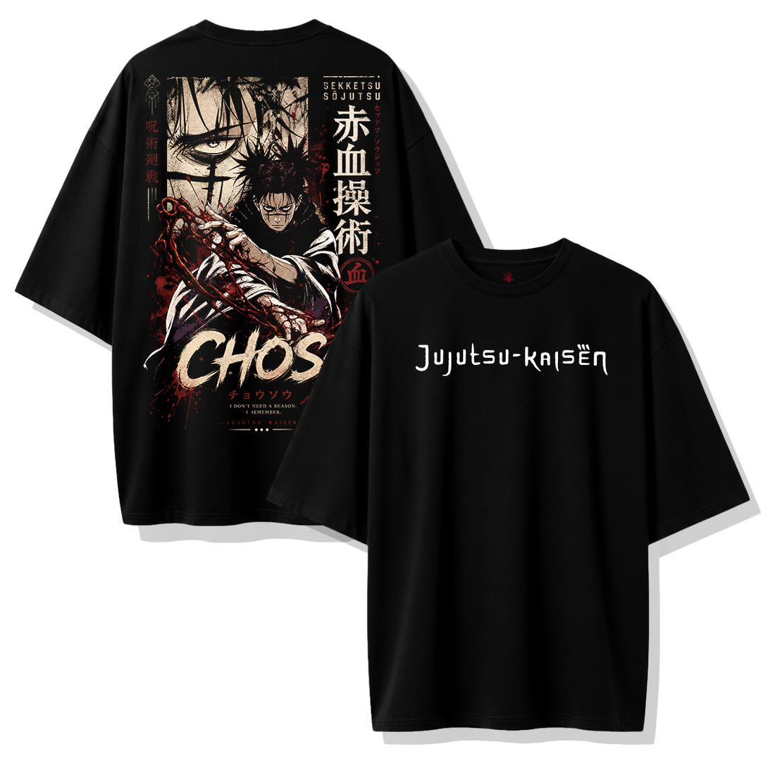 Polera Choso Jujutsu Kaisen Negra Oversize Anime