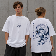 Polera Dragón Blanco Ojos Azules Yu-Gi-Oh Oversize