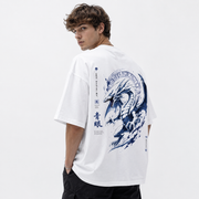 Polera Dragón Blanco Ojos Azules Yu-Gi-Oh Oversize