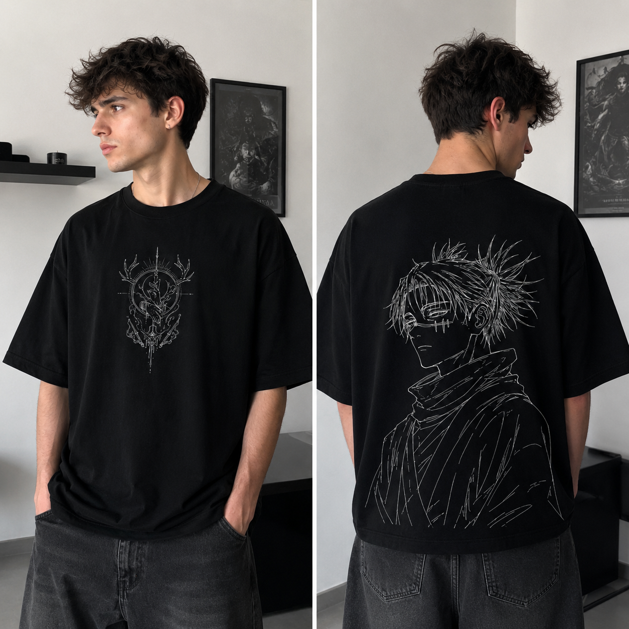 Camiseta Streetwear oversize Choso Minimal polera Jujutsu Kaisen