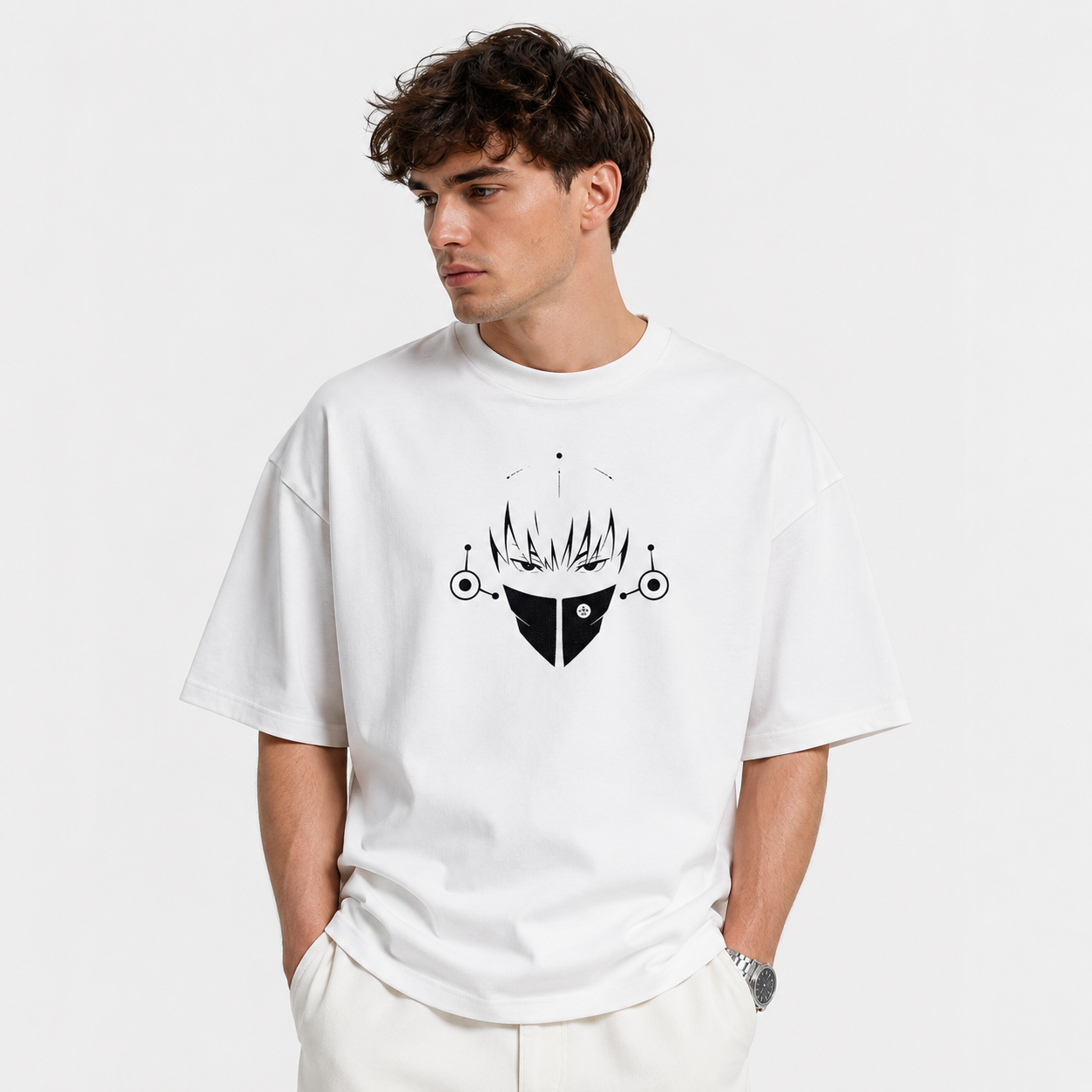 Camiseta Oversize Toge Inumaki Polera Anime Streetwear
