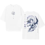 Polera Dragón Blanco Ojos Azules Yu-Gi-Oh Oversize