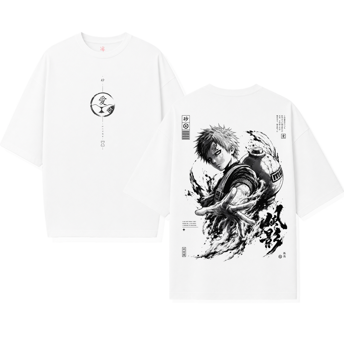 Polera Anime Gaara de Naruto Shippuden Oversize