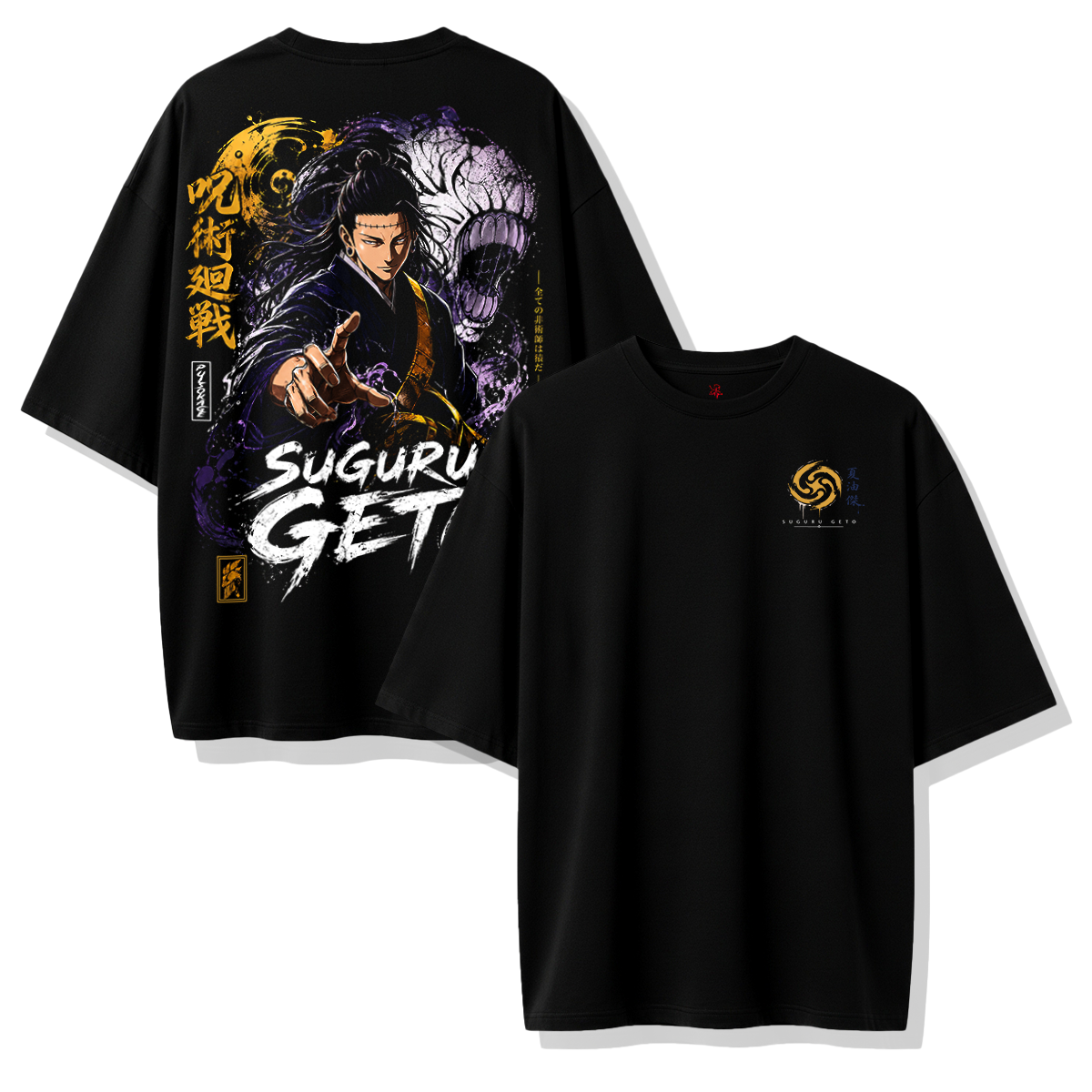 Polera Suguru Geto Jujutsu Kaisen Negra Oversize
