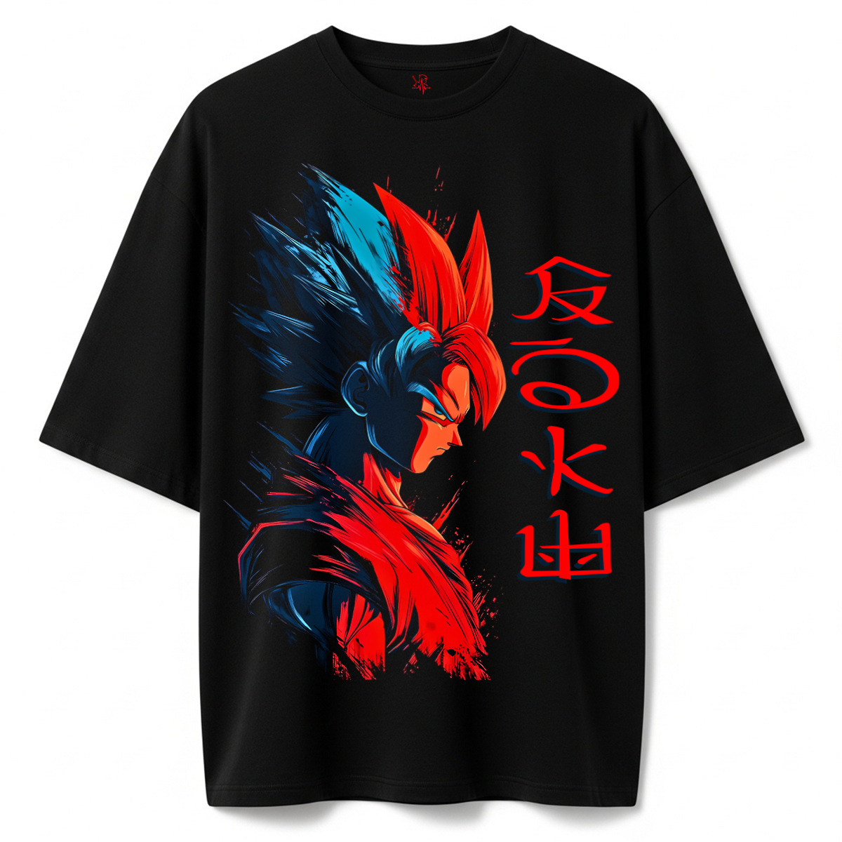Camiseta Oversize Streetwear Goku Dual Energy – Diseño Anime Inspirado en Dragon Ball