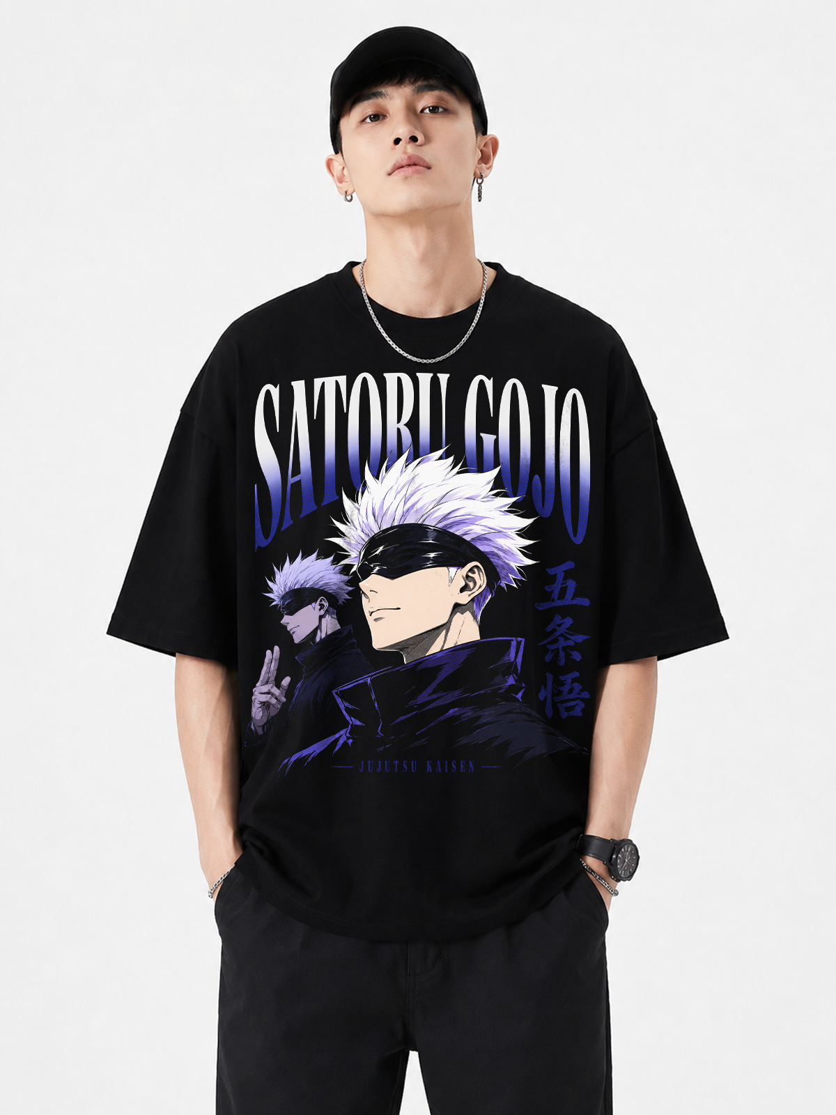 Polera Oversize Satoru Gojo Jujutsu Kaisen