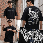Camiseta Hanami Jujutsu Kaisen Diseño Maldición Natural Streetwear Negra