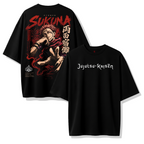 Camiseta Oversize Sukuna Jujutsu Kaisen Infernal Streetwear