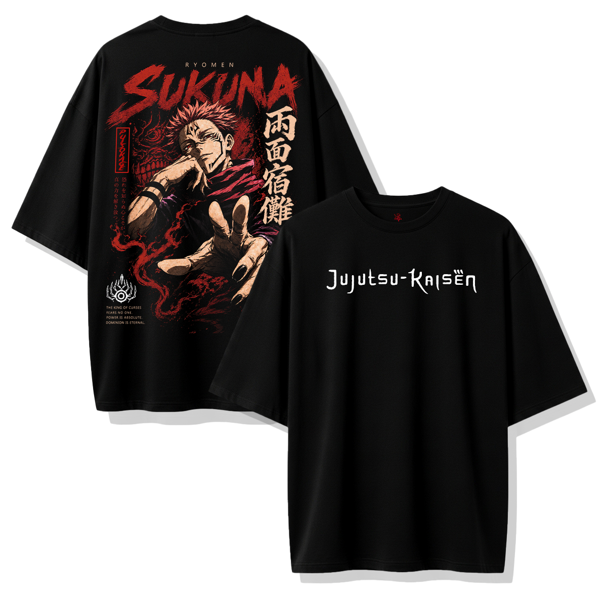 Camiseta Oversize Sukuna Jujutsu Kaisen Infernal Streetwear