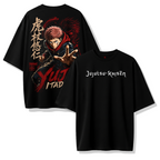 Camiseta Oversize Yuji Itadori Jujutsu Kaisen Red Impact