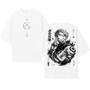 Polera Sukuna Jujutsu Kaisen Monochrome Oversize