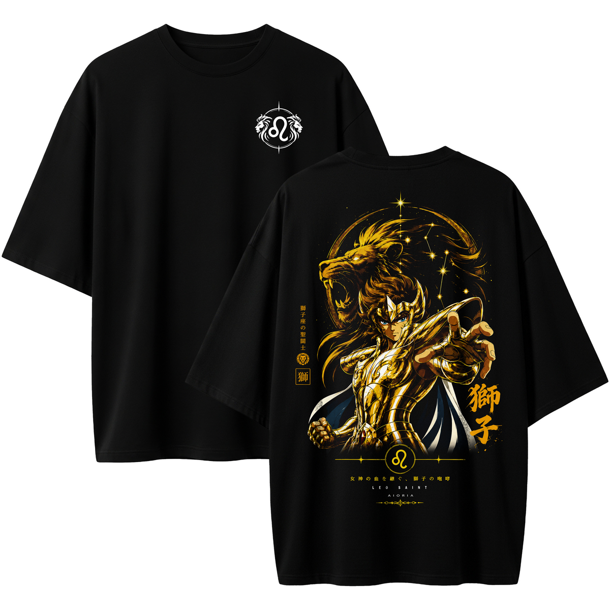Polera Aioria de Leo Saint Seiya Caballero Dorado