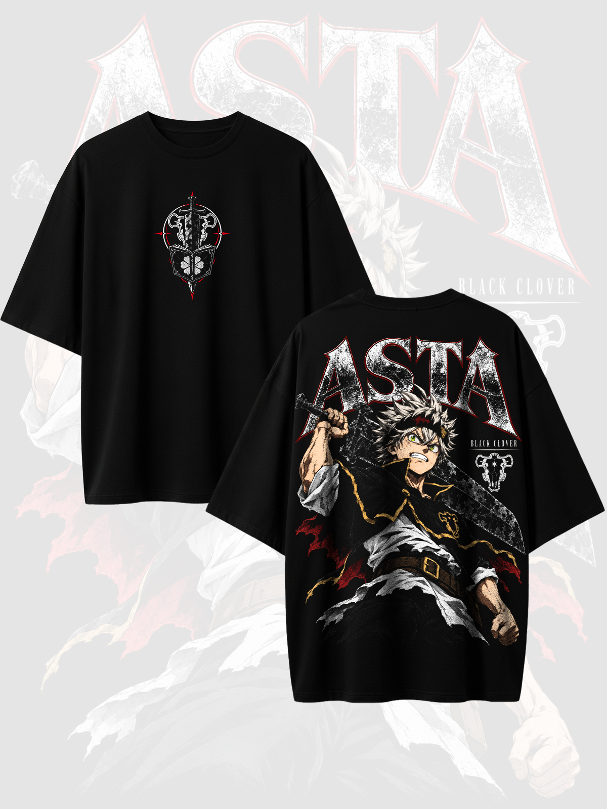 Polera Oversize Asta Black Clover