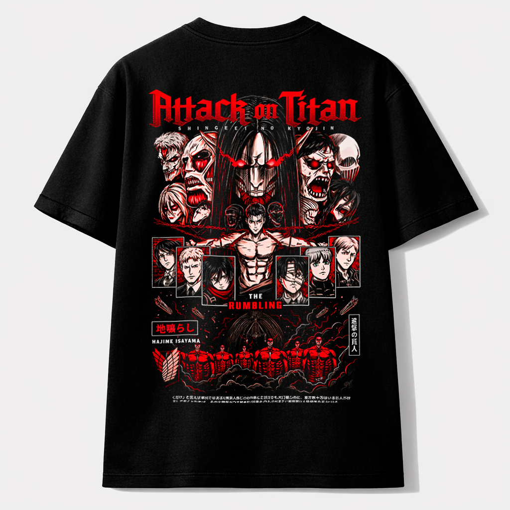 Camiseta Attack on Titan The Rumbling – Eren Despertar Final
