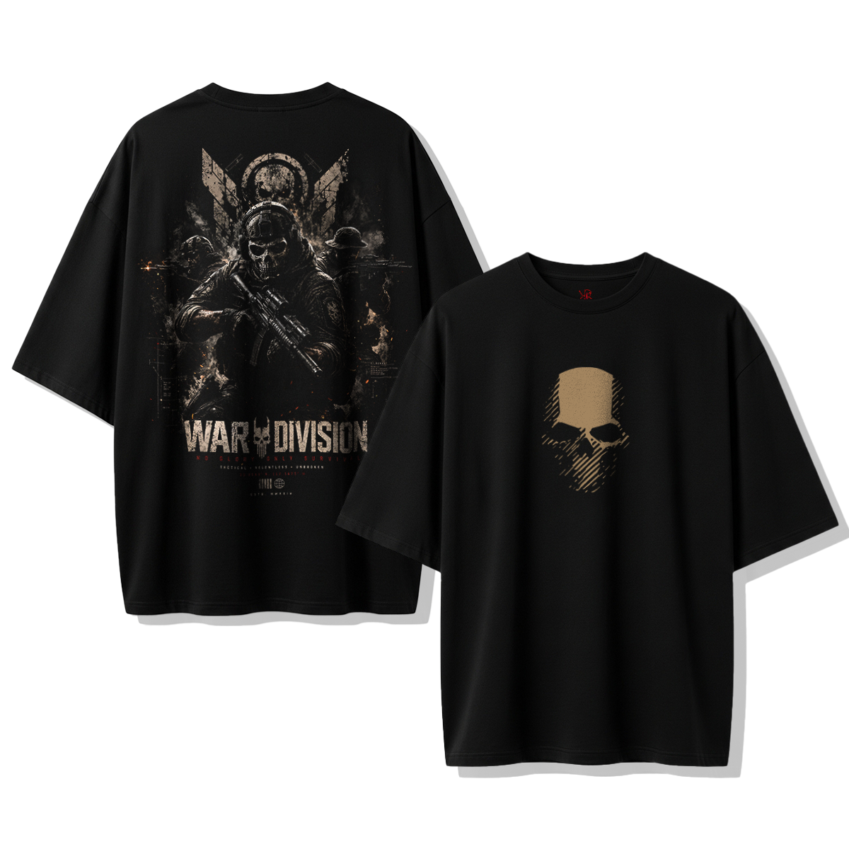 Camiseta War Division Skull Soldier – Streetwear Táctico