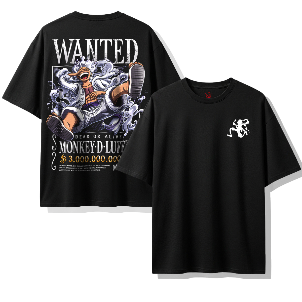 Polera Anime Luffy Gear 5 One Piece Oversize