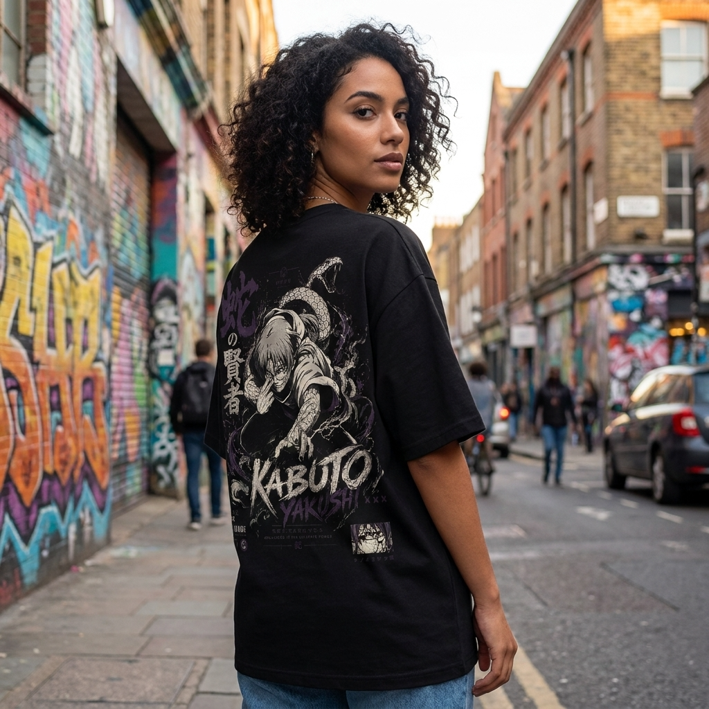 Camiseta Oversize Kabuto Yakushi Estilo Streetwear