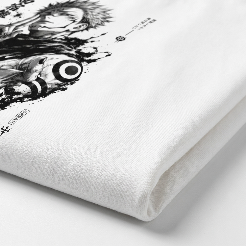 Camiseta Oversize Sukuna Jujutsu Kaisen Ink Monochrome
