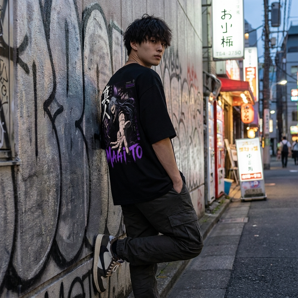 Camiseta Oversize Mahito Jujutsu Kaisen