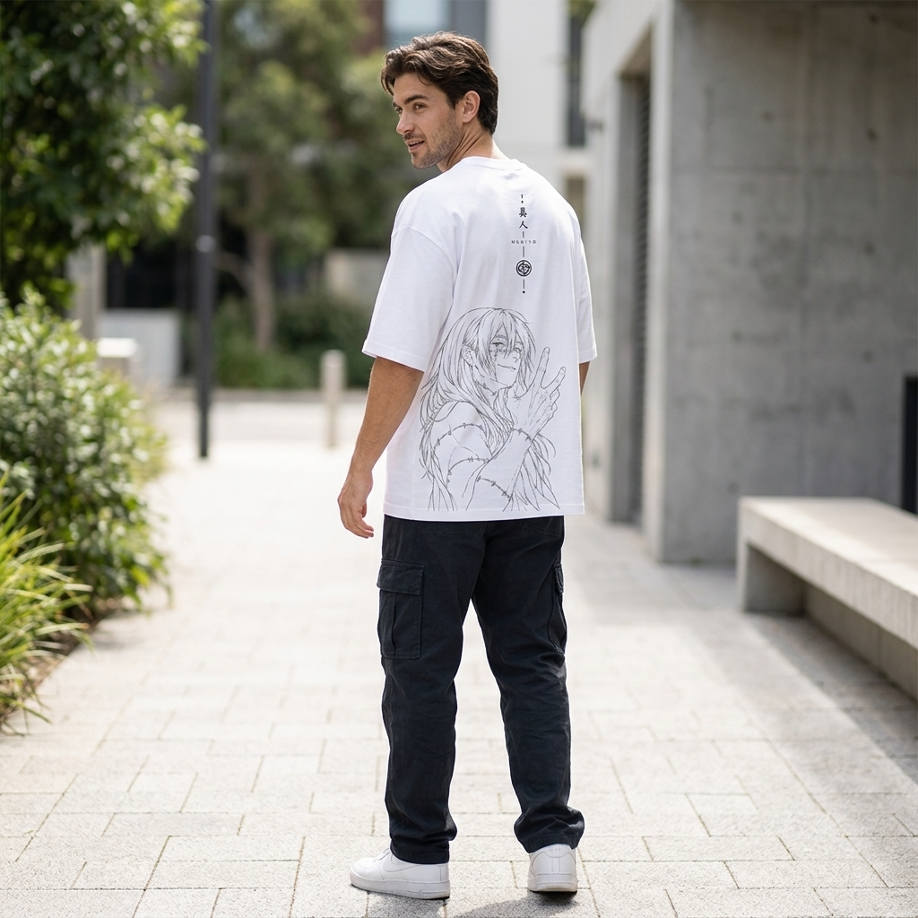 Camiseta Mahito oversize Minimal Jujutsu Kaisen Streetwear
