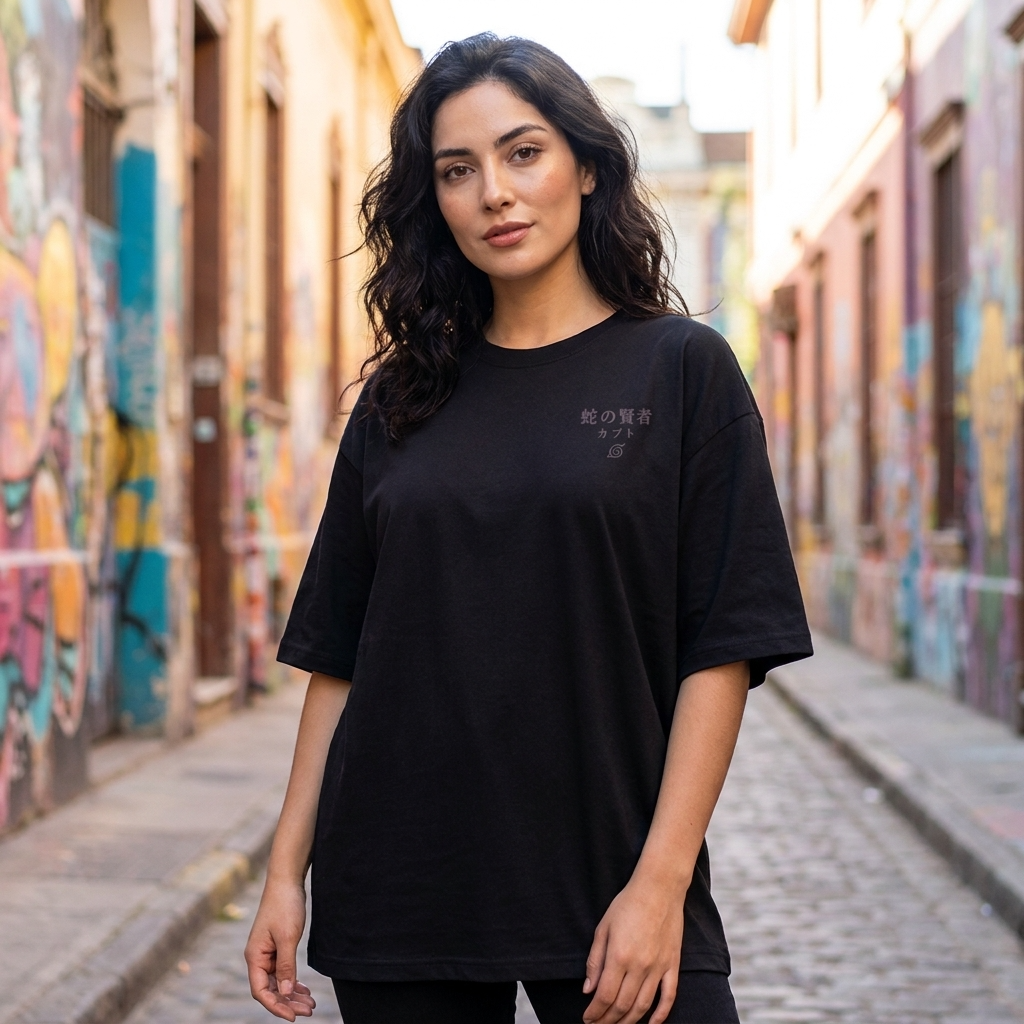 Camiseta Oversize Kabuto Yakushi Estilo Streetwear