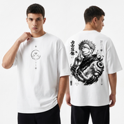 Polera Sukuna Jujutsu Kaisen Monochrome Oversize