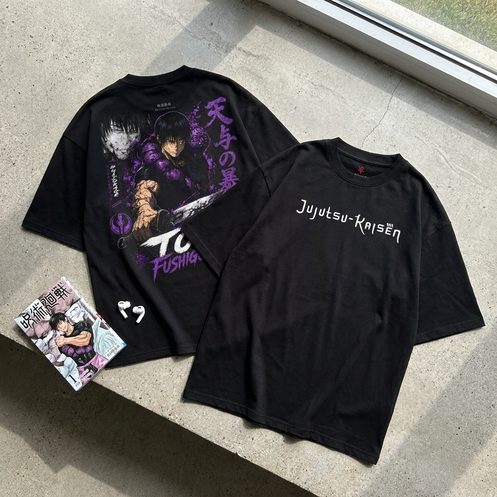 Camiseta Oversize Toji Fushiguro Jujutsu Kaisen Shadow Style