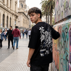 Camiseta Hanami Jujutsu Kaisen Diseño Maldición Natural Streetwear Negra