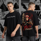 Camiseta Oversize Yuji Itadori Jujutsu Kaisen Red Impact