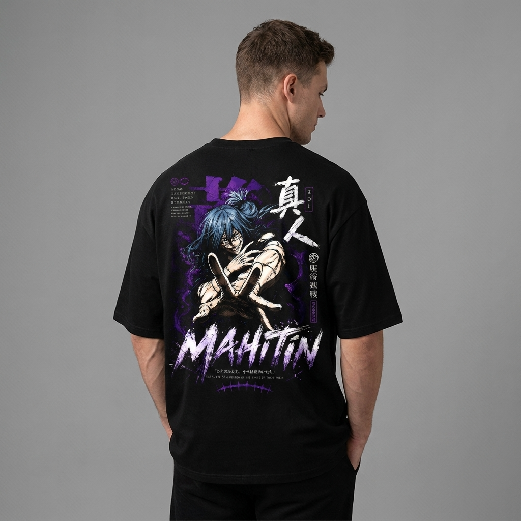 Camiseta Oversize Mahito Jujutsu Kaisen Dark Streetwear