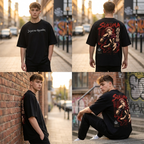 Camiseta Oversize Sukuna Jujutsu Kaisen Infernal Streetwear