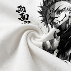 Camiseta Oversize Sukuna Jujutsu Kaisen Ink Monochrome