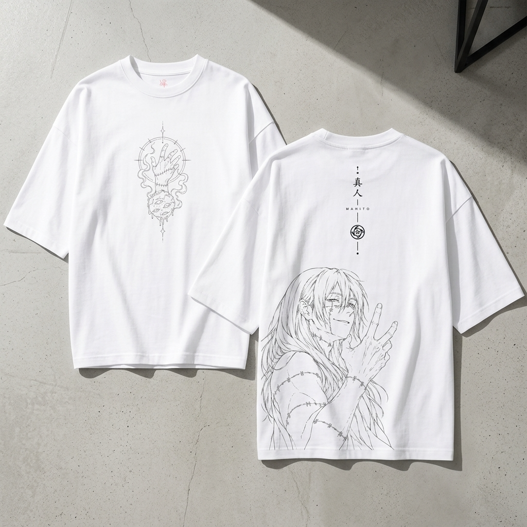 Camiseta Mahito oversize Minimal Jujutsu Kaisen Streetwear