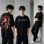 Camiseta Oversize Sukuna Jujutsu Kaisen Infernal Streetwear