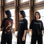 Camiseta Oversize Sukuna Jujutsu Kaisen Infernal Streetwear