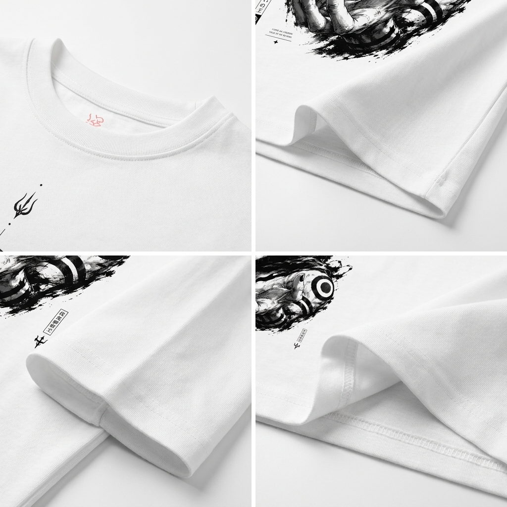Camiseta Oversize Sukuna Jujutsu Kaisen Ink Monochrome
