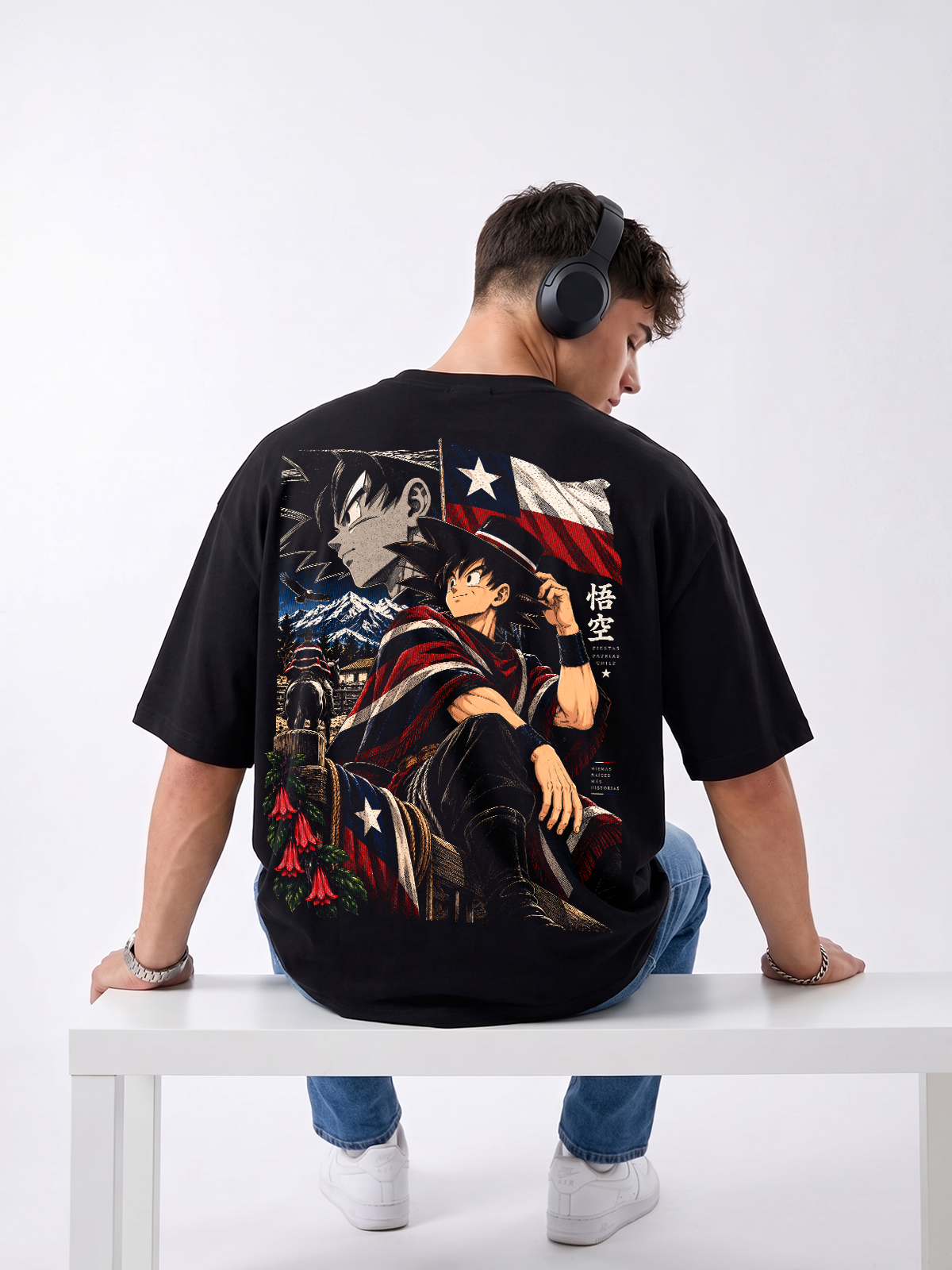 Polera Oversize Goku Dragon Ball Fiestas Patrias