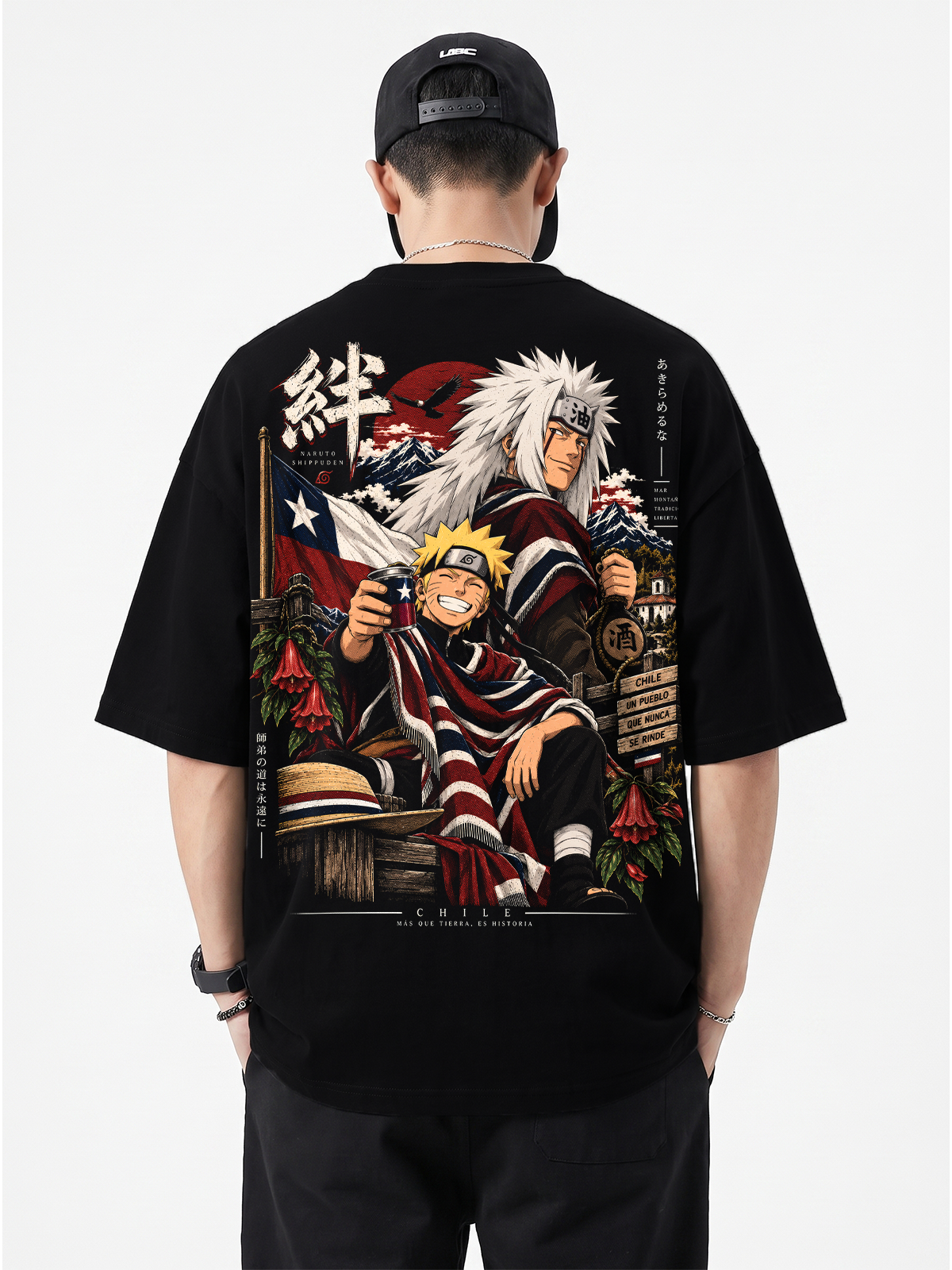Polera Oversize Naruto y Jiraiya Fiestas Patrias