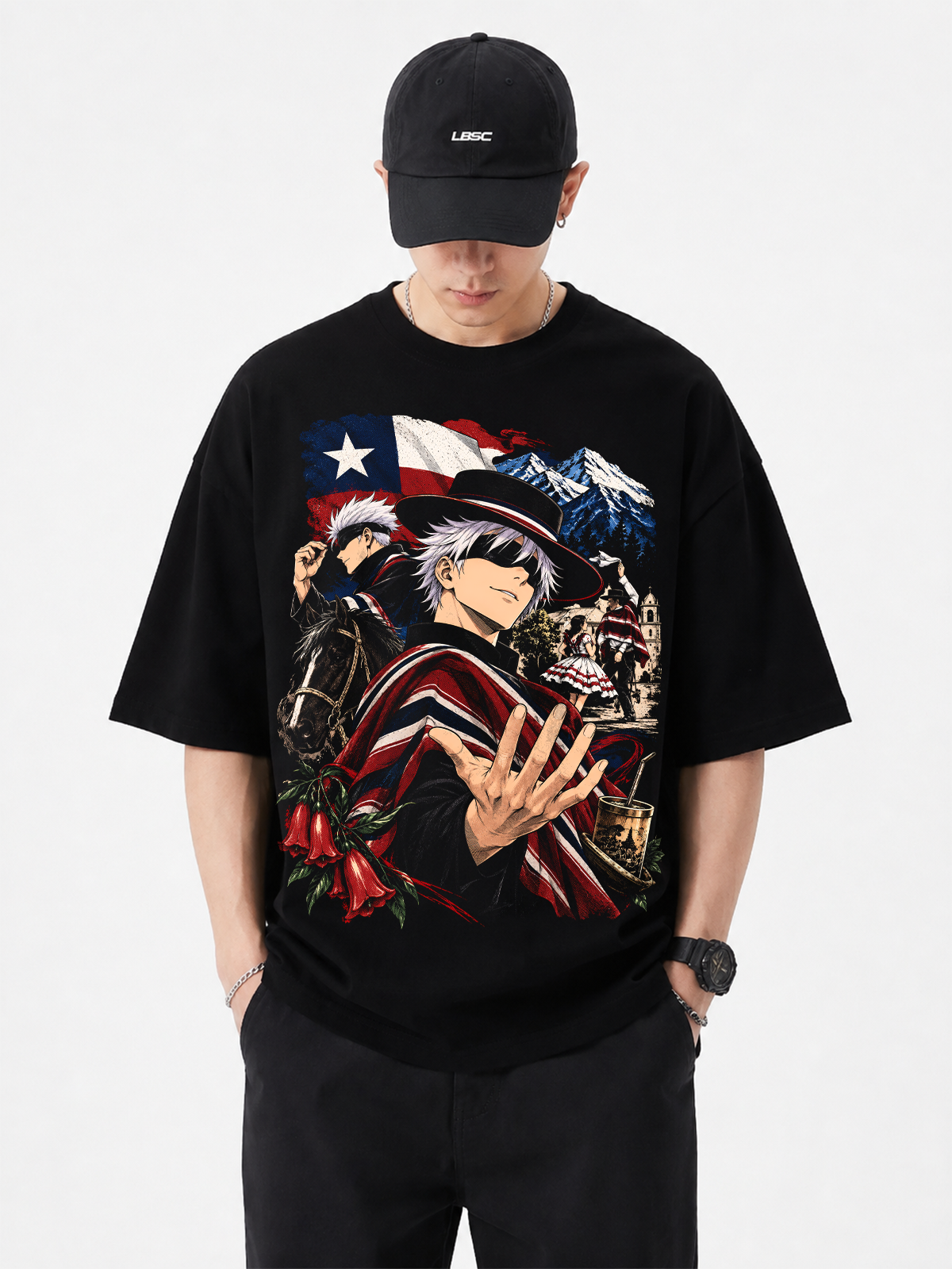 Polera Oversize Gojo Jujutsu Kaisen Fiestas Patrias