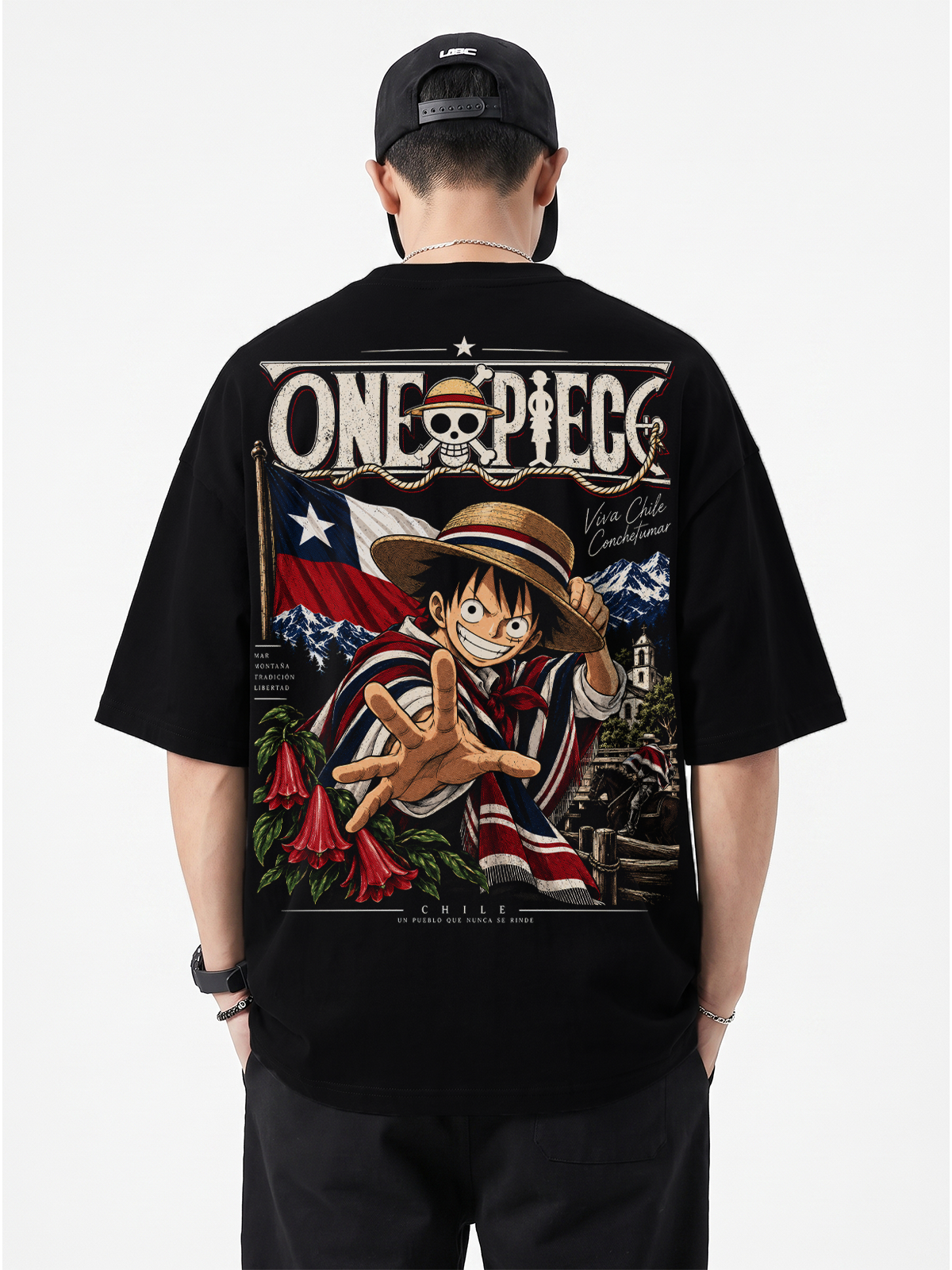Polera Oversize Luffy One Piece Fiestas Patrias
