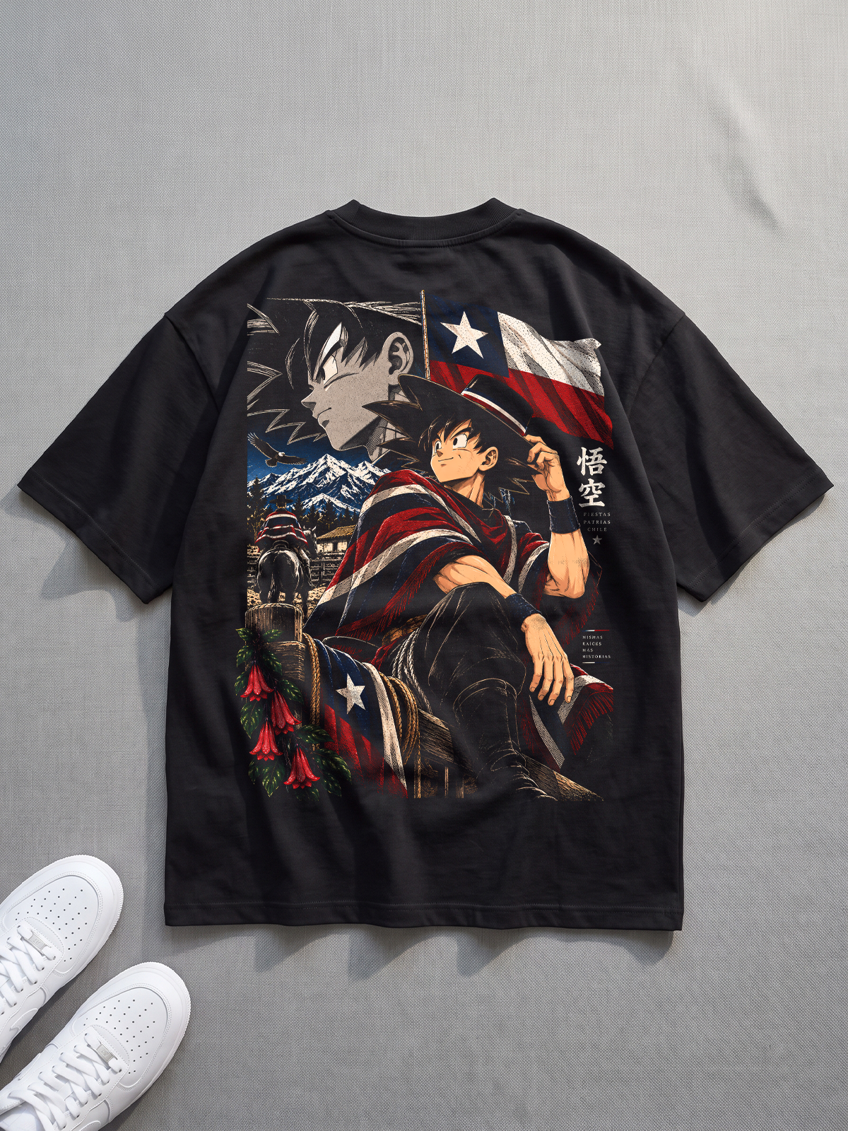 Polera Oversize Goku Dragon Ball Fiestas Patrias